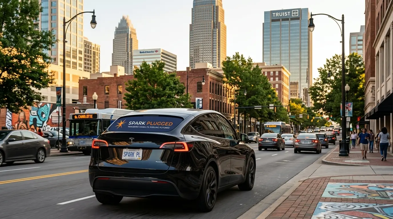 Spark Plugged mobile visibility vehicle in Charlotte
